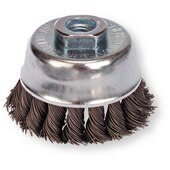 Twisted steel wire cup brush Ø 65 mm - wire 0.5 mm